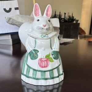 Laurie Gates Ceramic Bunny Cookie Jar